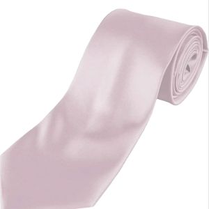 MENS NECK TIE/Moda Di Raza Tie/PINK SATIN/57 LONG